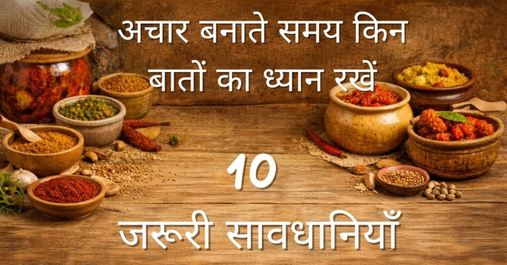 achar banate samay 10 badi galtiyan