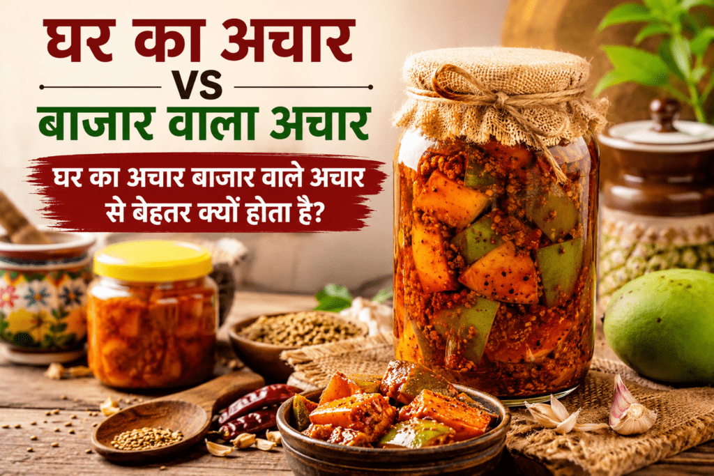 ghar ka acahr aur bajar ka achar